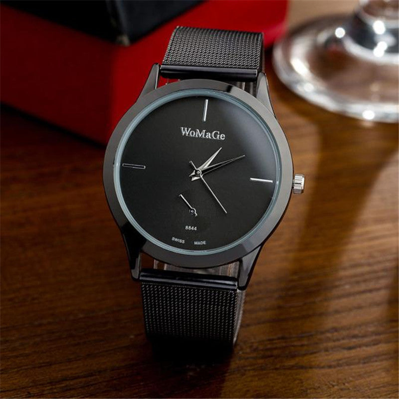 Reloj de malla con correa de aleación de moda, relojes unisex para mujer, reloj de cuarzo de estilo minimalista, reloj femenino, relojes para mujer