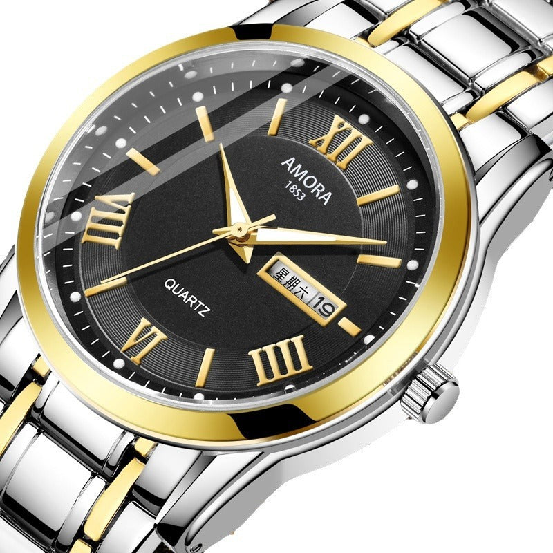 Reloj automático no mecánico para hombre con calendario