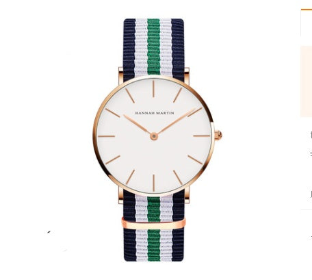 Reloj de cuarzo ultrafino con correa negra, informal, resistente al agua, para hombre y mujer