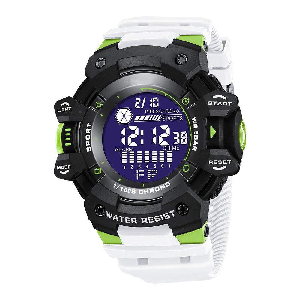 Reloj electrónico luminoso deportivo resistente al agua para hombre