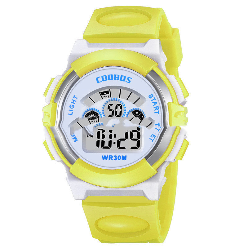 Reloj electrónico deportivo para niños, resistente al agua, luminoso y colorido para estudiantes