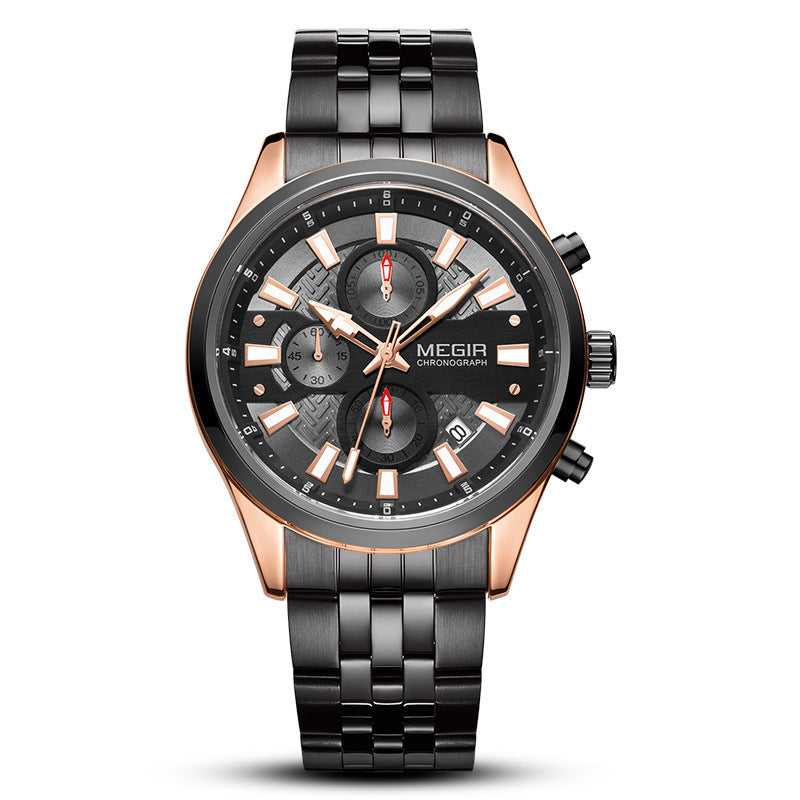 Men's Watch Business High-end Quartz Watch Steel Band