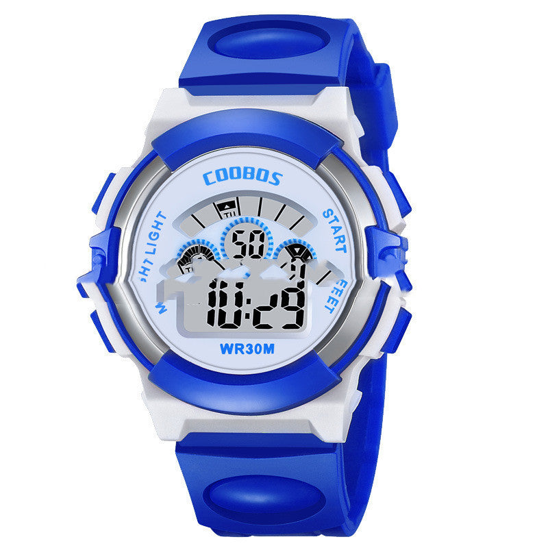 Reloj electrónico deportivo para niños, resistente al agua, luminoso y colorido para estudiantes