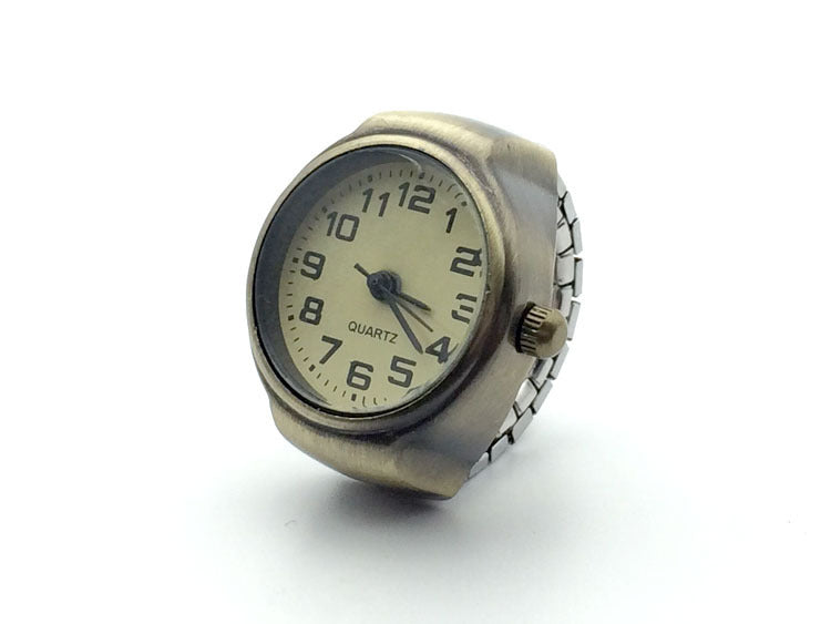 Reloj de anillo retro personalizado para pareja de hombres y mujeres