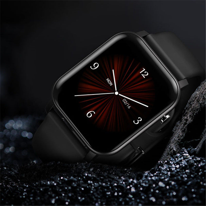 Pulsera inteligente con pantalla táctil cuadrada de 1,4 pulgadas IPS HD IP68, resistente al agua, con recordatorio de frecuencia cardíaca y presión arterial