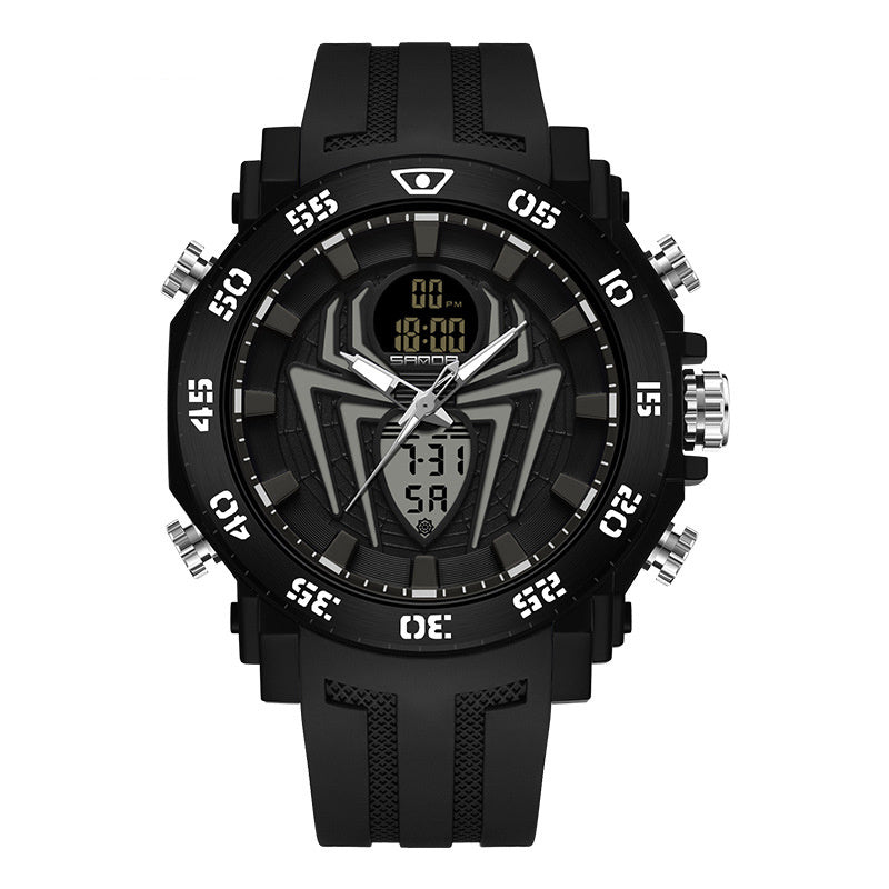 Reloj multifuncional impermeable y luminoso para exteriores con diseño de araña para hombre