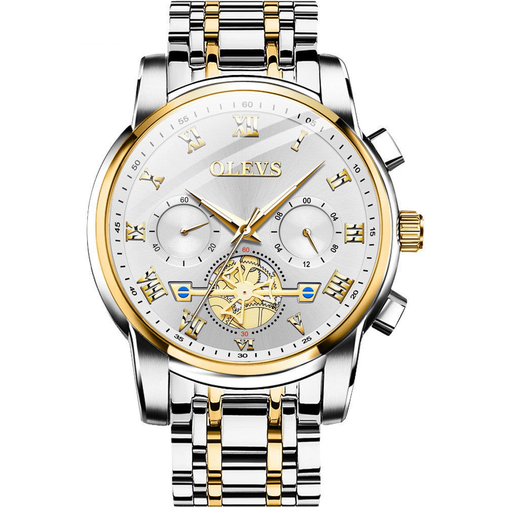 Hollow waterproof quartz watch