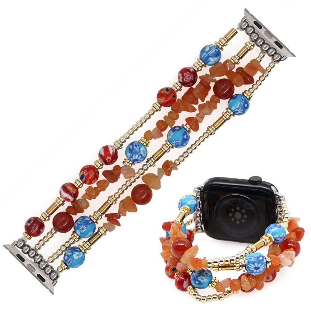 Fashion Trend Versatile Glass Bead Watch Strap
