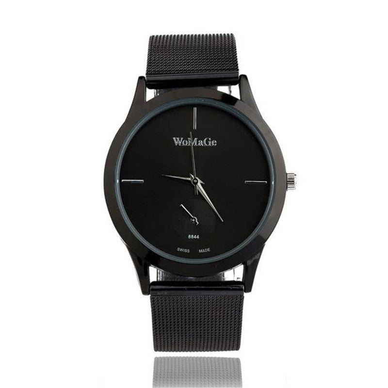 Reloj de malla con correa de aleación de moda, relojes unisex para mujer, reloj de cuarzo de estilo minimalista, reloj femenino, relojes para mujer