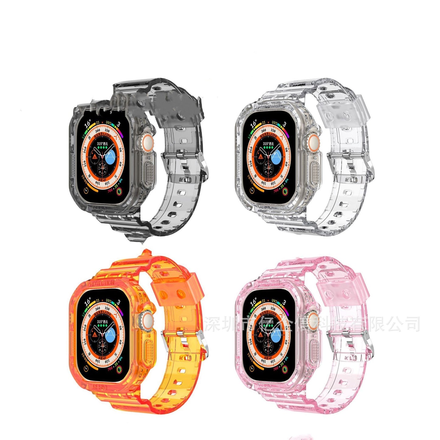 Correa Glaciar Correa de reloj Tpu transparente
