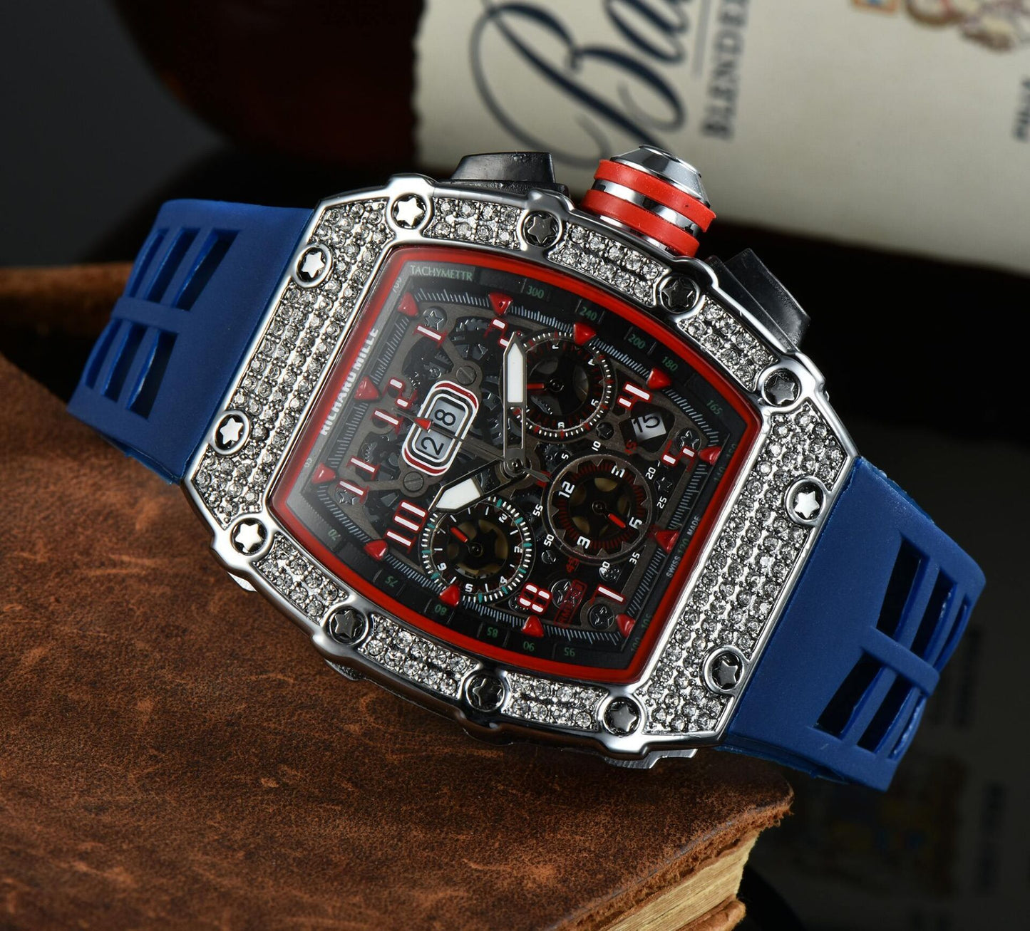 Fashion Diamond Gypsophila Watch Men