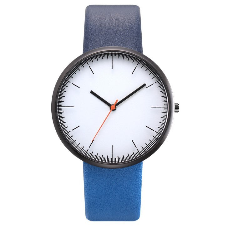 Reloj de mujer Reloj de cuarzo de cuero con contraste gris Relojes de mujer Amantes Reloj de pulsera informal unisex para mujer Reloj femenino