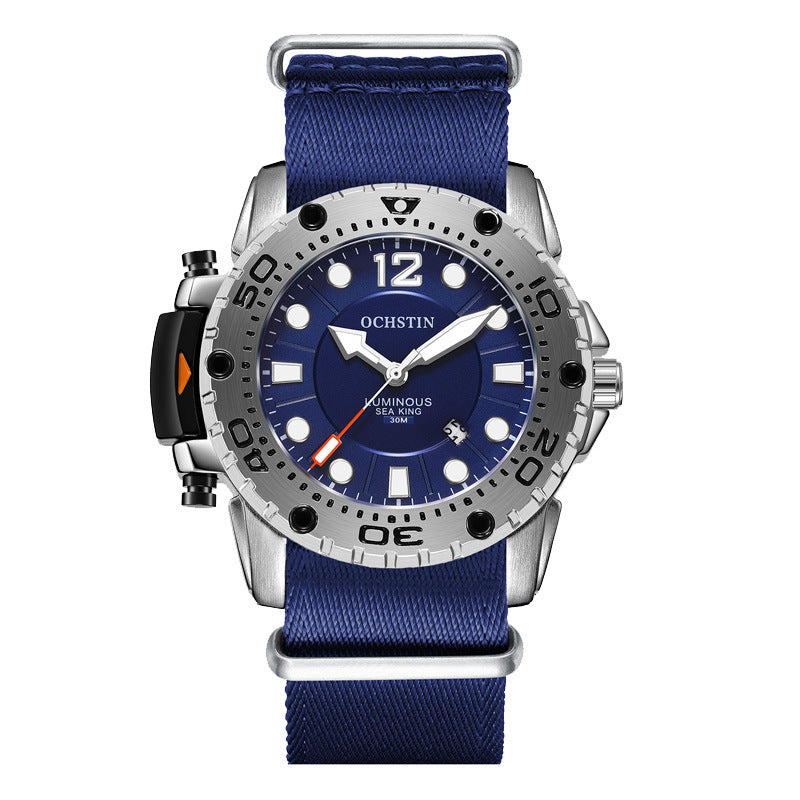 Watch Male Domineering Fashion Trend New Waterproof Nylon Belt Luminous Student