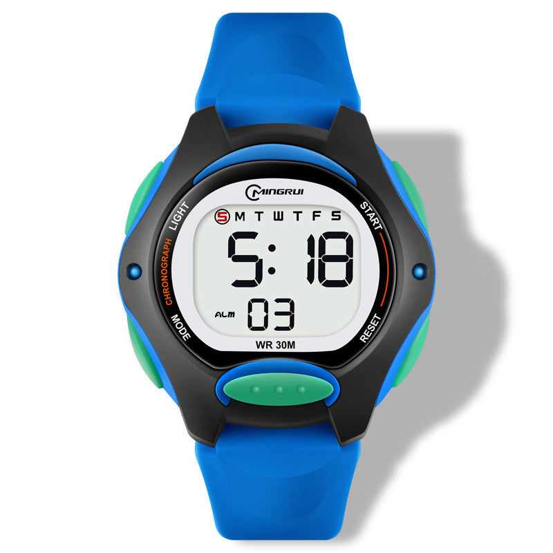 Reloj electrónico deportivo para niñas, resistente al agua, luminoso, despertador, para exámenes