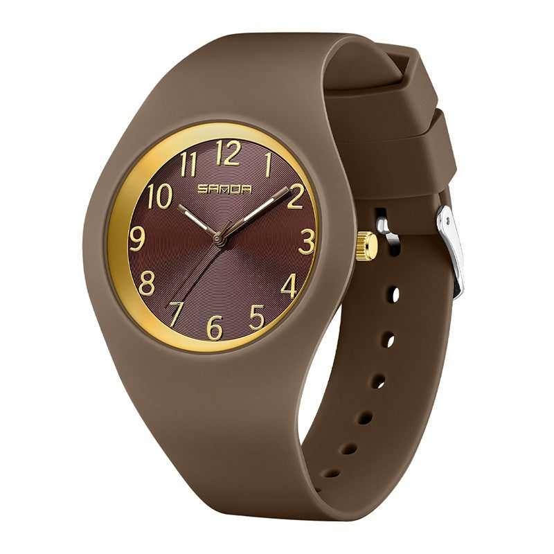 Reloj electrónico de moda simple e impermeable con correa de silicona fina y ligera para estudiantes
