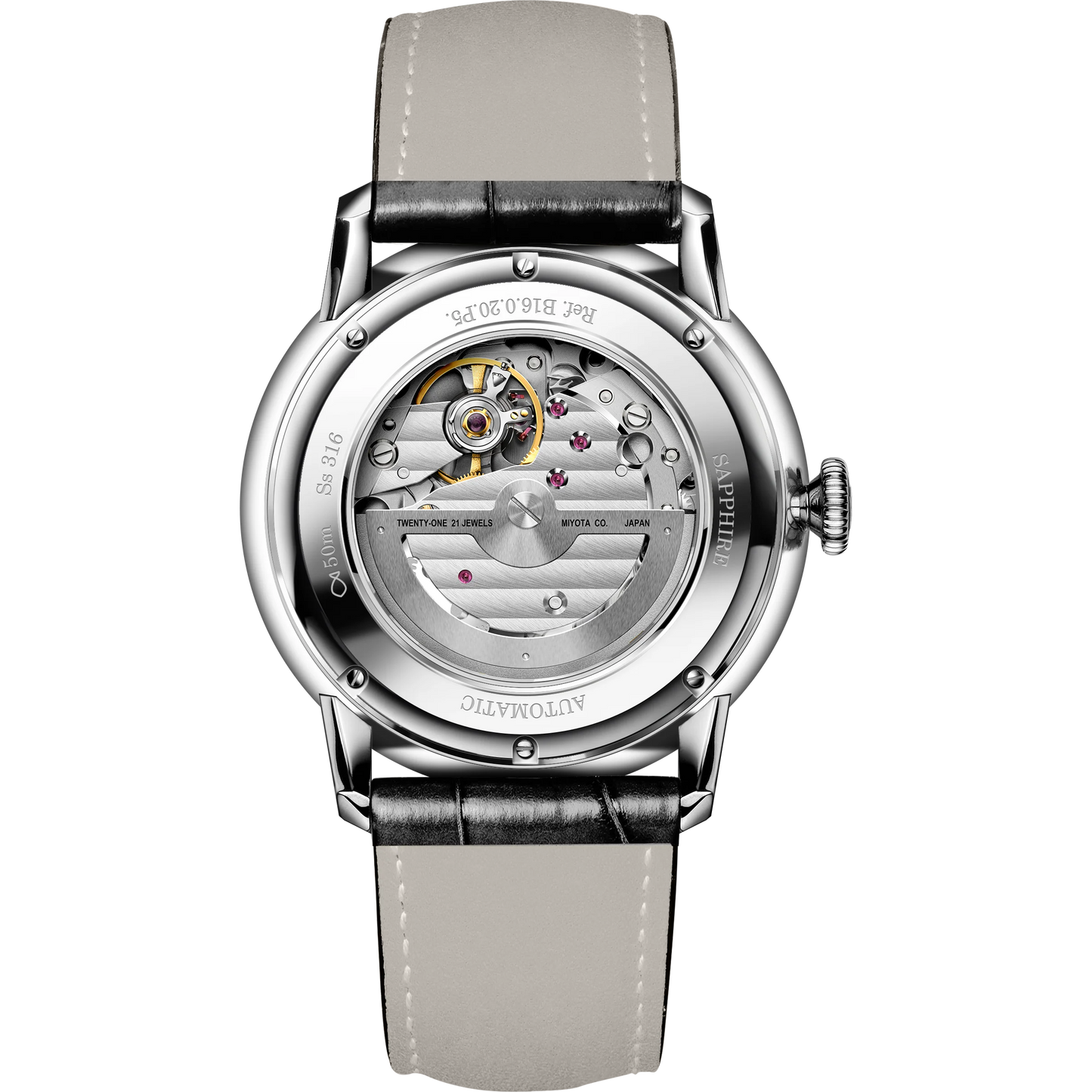 LOBINNI Mens Automatic Watches Men Luxury Watch Waterproof Self Wind Mechanical Wristwatch Sapphire Mirror Date 24 Hours