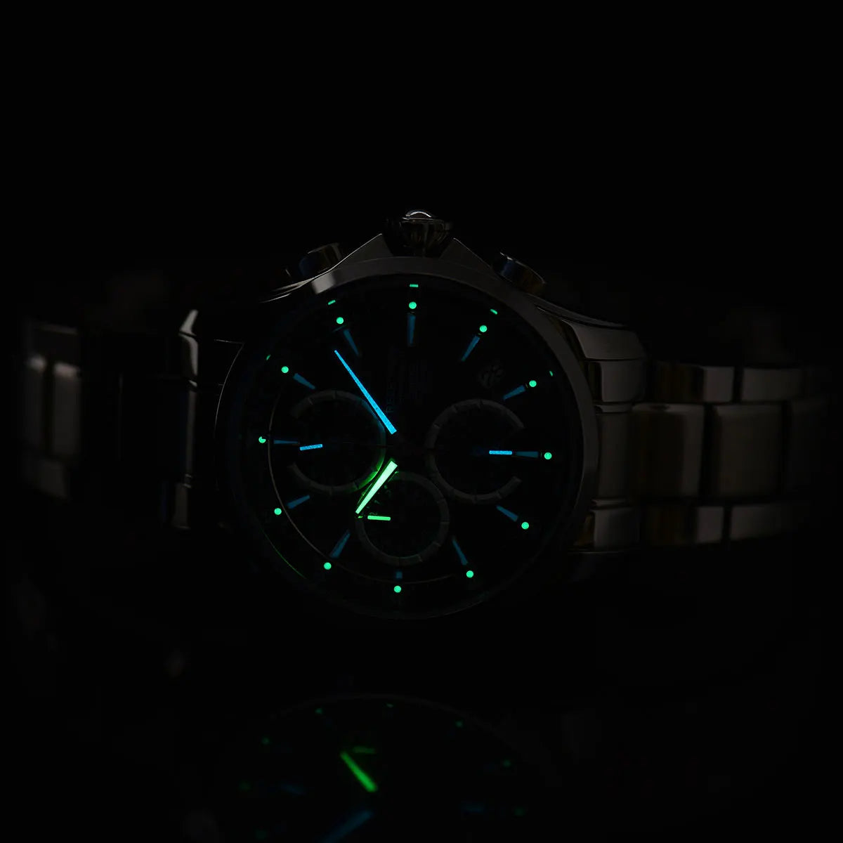 Reef Tiger Mens Chronograph Watches Men Military Watch Male Sport Quartz Wristwatch Waterproof Luminous Sapphire Mirror RGA1663