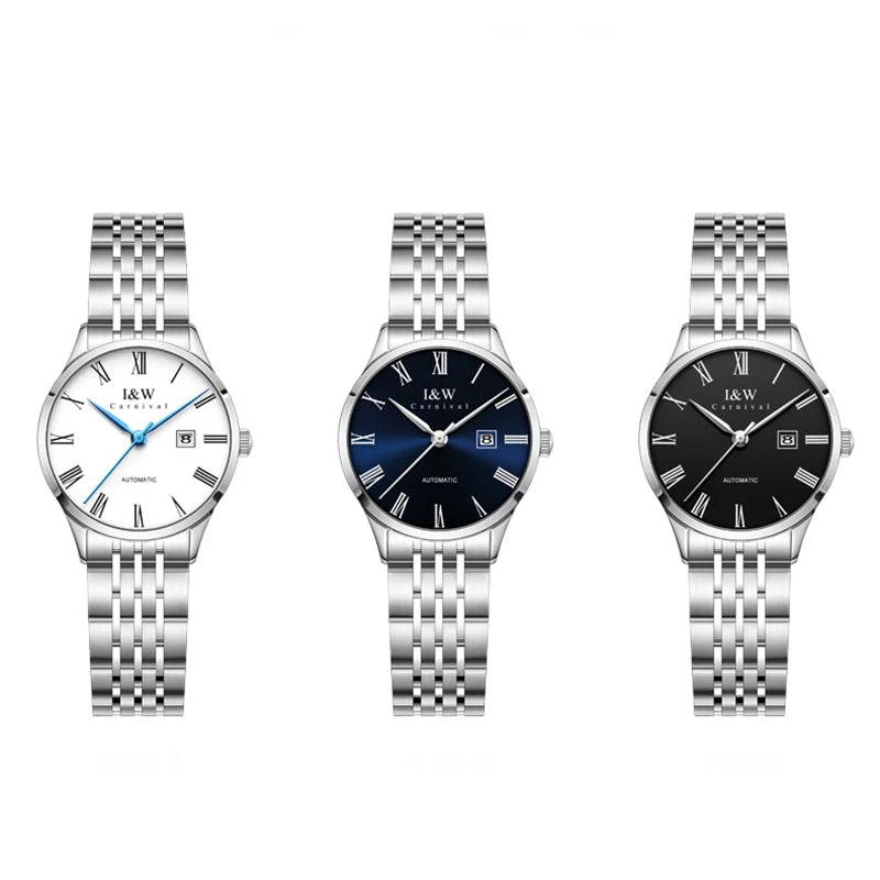 CARNIVAL Brand High-end IW Series Luxury MIYOTA Mechanical Watch for Women Stainless Steel Sapphire Mirror Automatic Watches