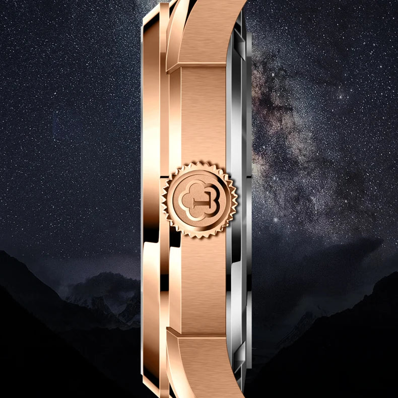 LOBINNI Mens Automatic Watches Male Top Luxury Brand Watch Waterproof Self Wind Mechanical Wristwatch Sapphire Leather Strap