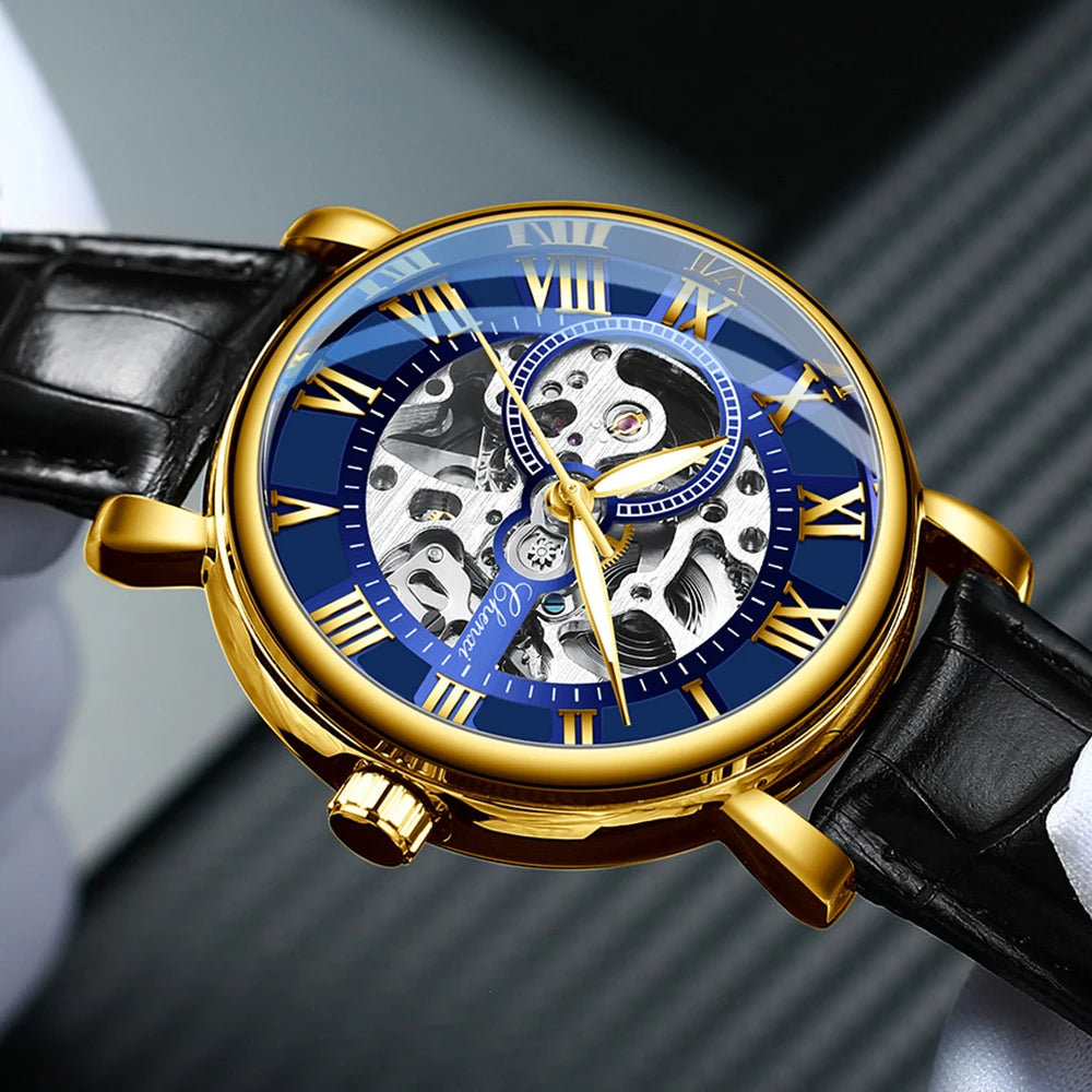 CHENXI New Men's Watch Top Brand Luxury Waterproof Automatic Mechanical Wrist Watch for Men Business Skeleton Tourbillon Watches