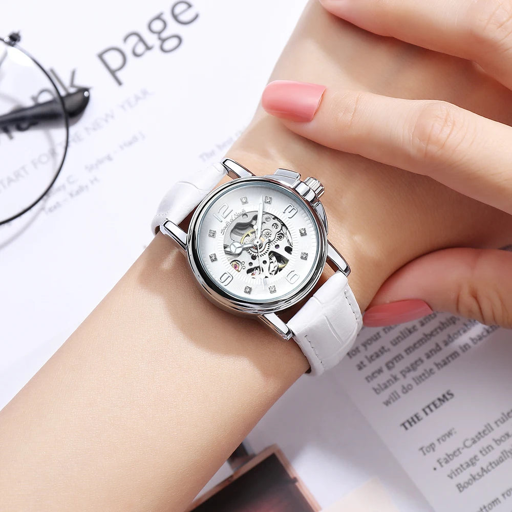 2020 New Fashion Automatic Mechanical Watch Women Casual Transparent Watch Lady Relojes Mujer Women Wristwatch Girl Dress Clock