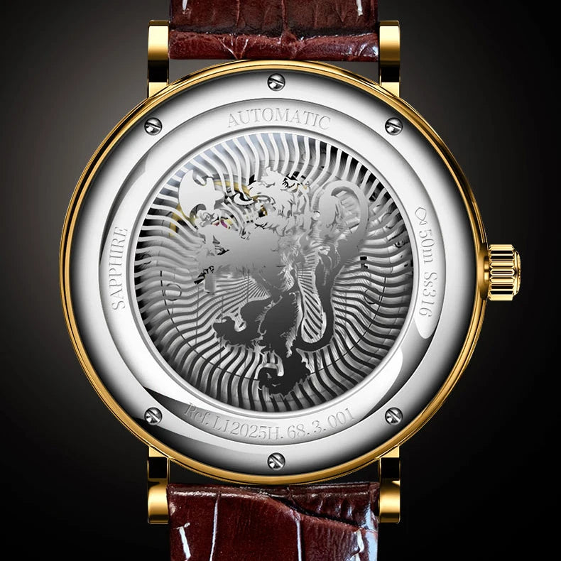 LOBINNI Men Automatic Watch Top Luxury Brand Male Watches Dress Mechanical Wristwatch Business Sapphire Crystal relógio masculin