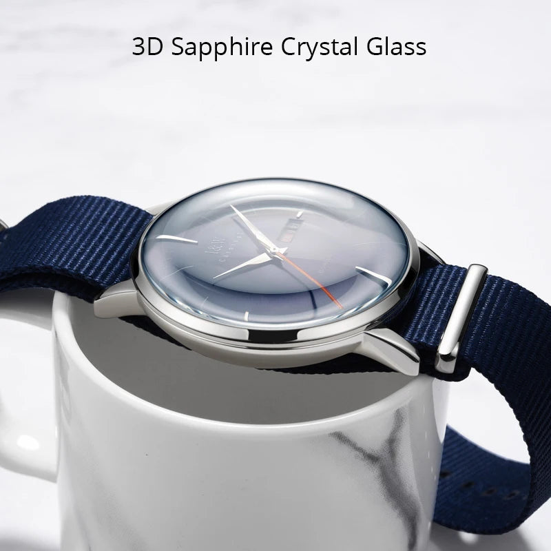 Switzerland Luxury Brand I&W Carnival MIYOTA Automatic Mechanical Men’s Watches Sapphire Waterproof Dual Calendar Clocks 506G