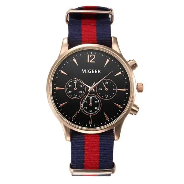 Relojes MIGEER informales a la moda para hombre, relojes con banda de tela, relojes de pulsera de cuarzo, reloj masculino, reloj vrouw mannen horloge 2019