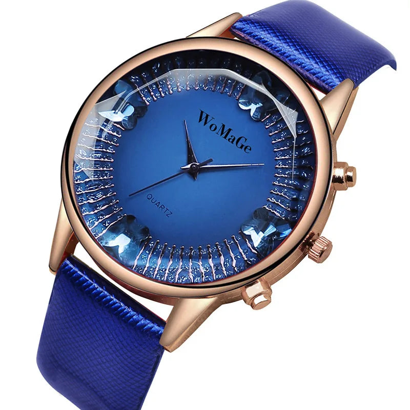 2017 Women WoMaGe Brand Butterfly Ladies Wrist Watch Famous Quartz Watch Women Female Clocks Montre Femme Girls Relogio Feminino