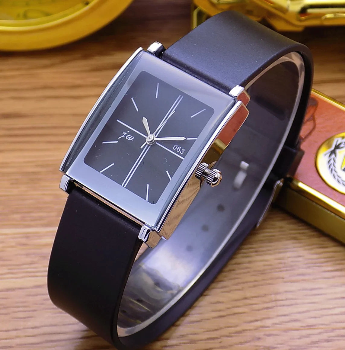 Fashion Jw Brand Casual Quartz Women Men Unisex Clock Leather Strap Student Watch Business Square Wristwatches Relogio Masculino