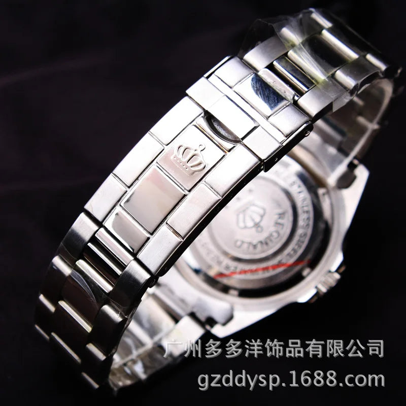 2016 Luxury Brand Wrist Watch Hk Crown Fashion Men Rotatable Bezel GMT Sapphire Glass Date Stainless Steel Dress Quartz Watches