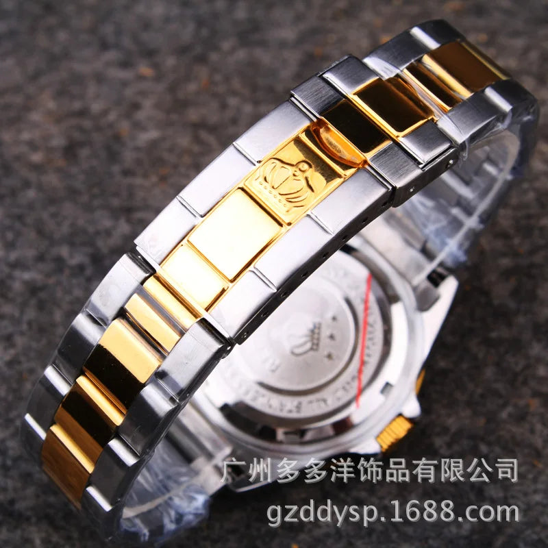 2016 Luxury HK REGINALD Brand WristWatches Fashion Men Dress GMT Sapphire Glass Date Full Stainless Steel Dress Quartz Watches