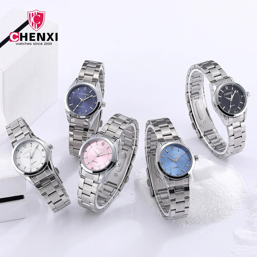 021B New Fashion CHENXI CX021B Brand relogio Luxury Women's Casual watches waterproof watch women Clocks Dress Gift Rhinestone