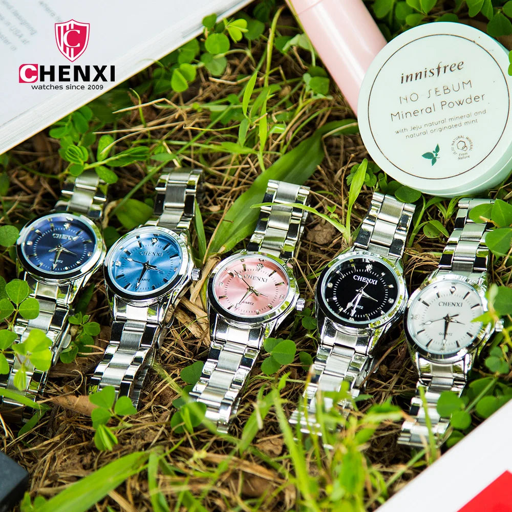 021B New Fashion CHENXI CX021B Brand relogio Luxury Women's Casual watches waterproof watch women Clocks Dress Gift Rhinestone