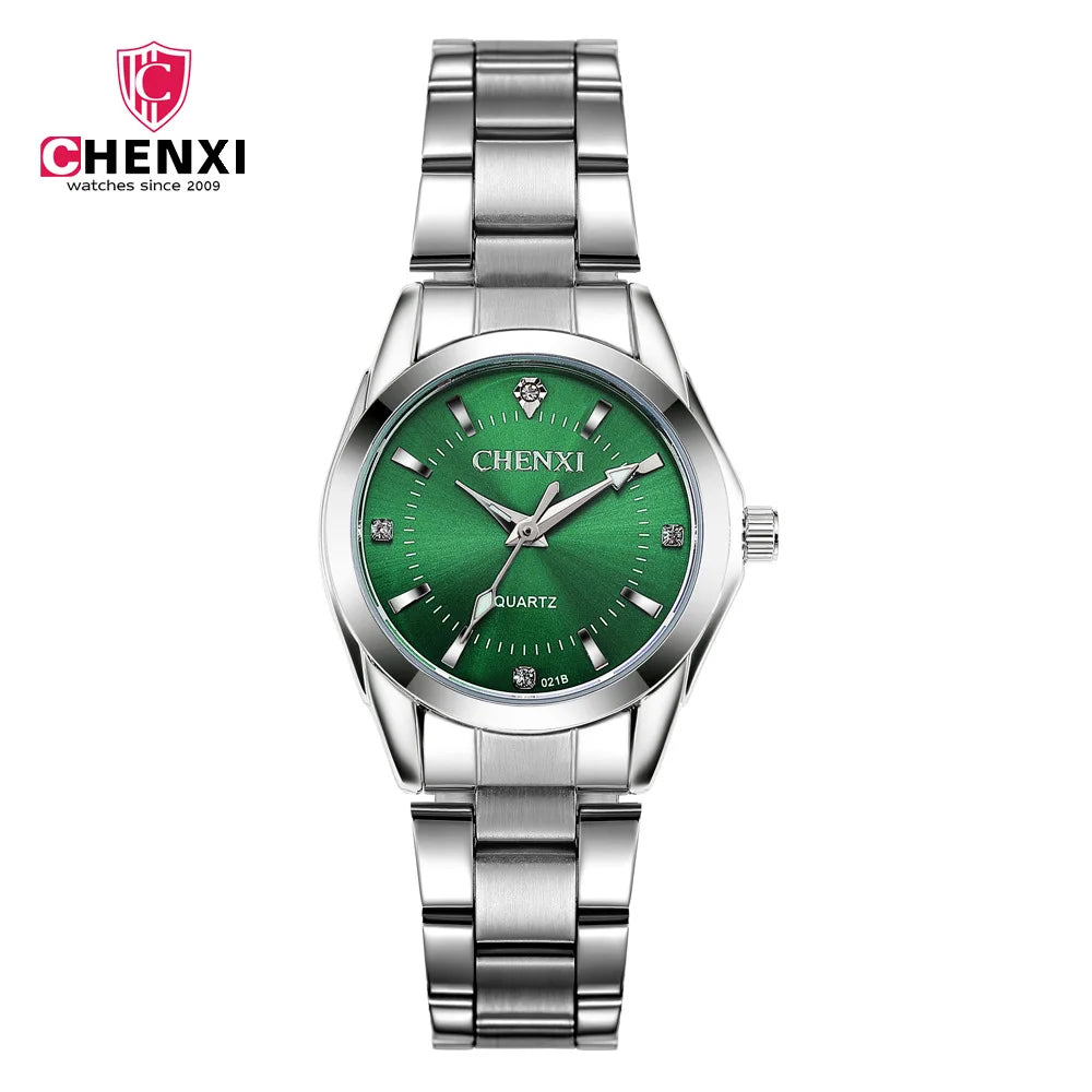 021B New Fashion CHENXI CX021B Brand relogio Luxury Women's Casual watches waterproof watch women Clocks Dress Gift Rhinestone