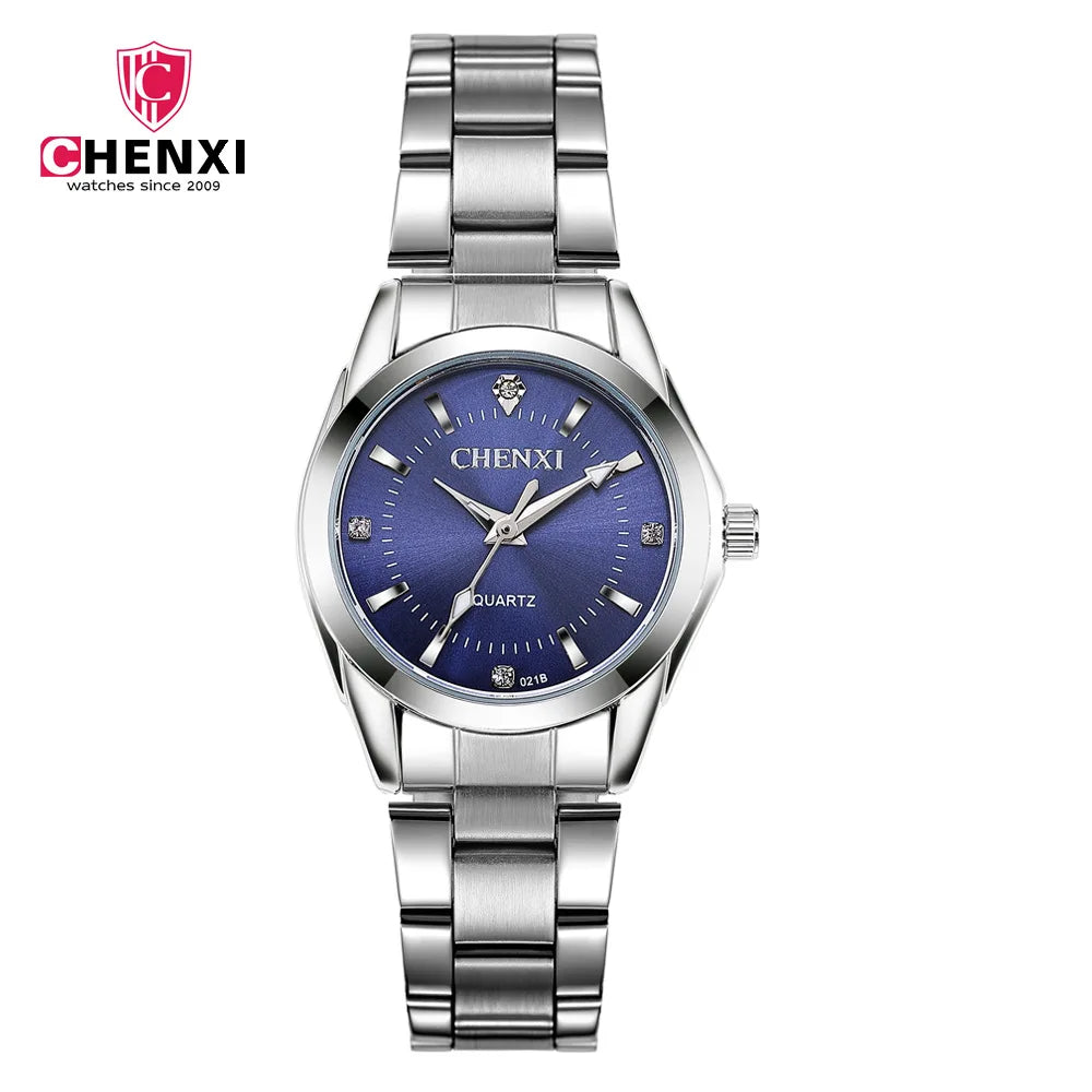 021B New Fashion CHENXI CX021B Brand relogio Luxury Women's Casual watches waterproof watch women Clocks Dress Gift Rhinestone
