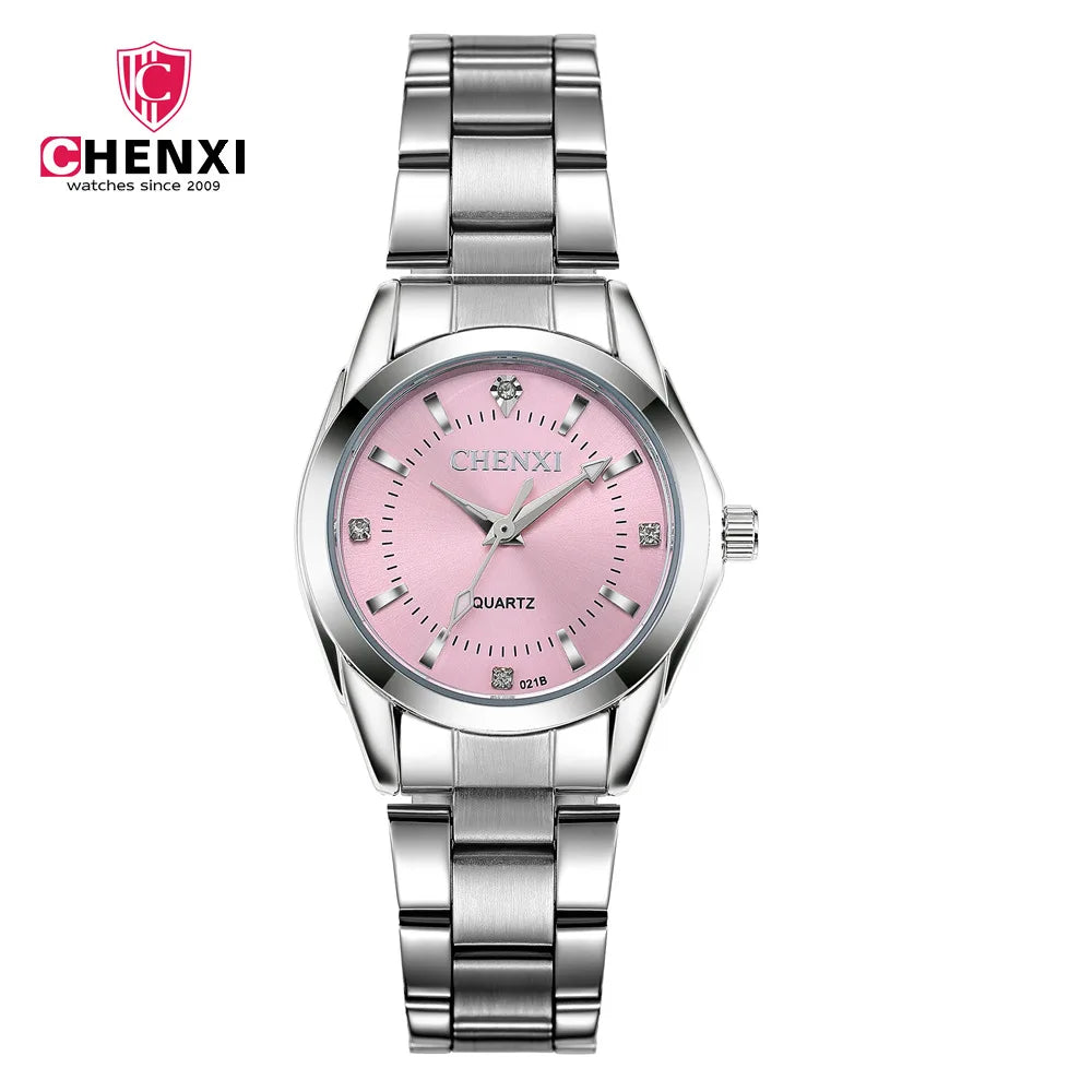 021B New Fashion CHENXI CX021B Brand relogio Luxury Women's Casual watches waterproof watch women Clocks Dress Gift Rhinestone