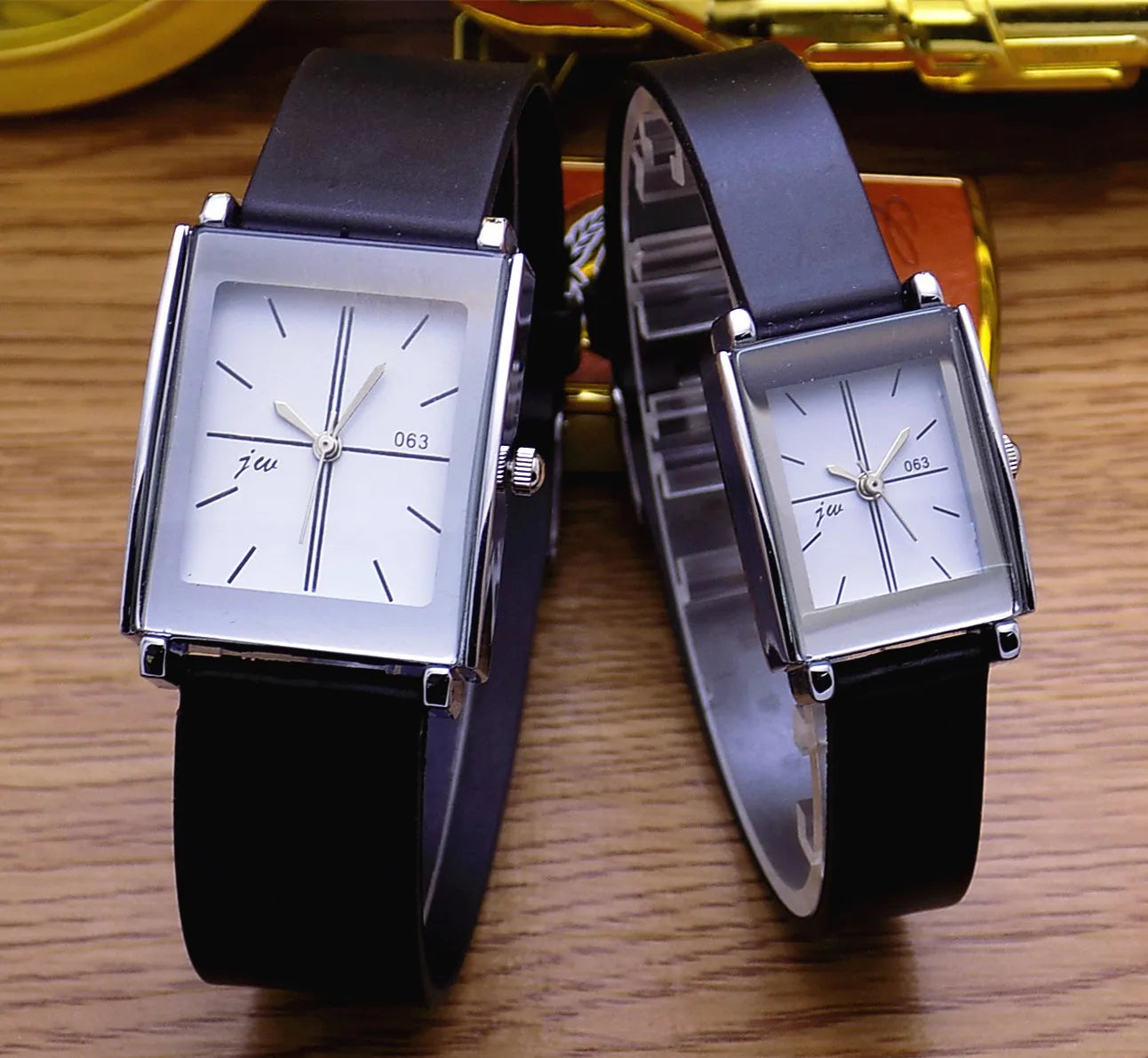 Fashion Jw Brand Casual Quartz Women Men Unisex Clock Leather Strap Student Watch Business Square Wristwatches Relogio Masculino
