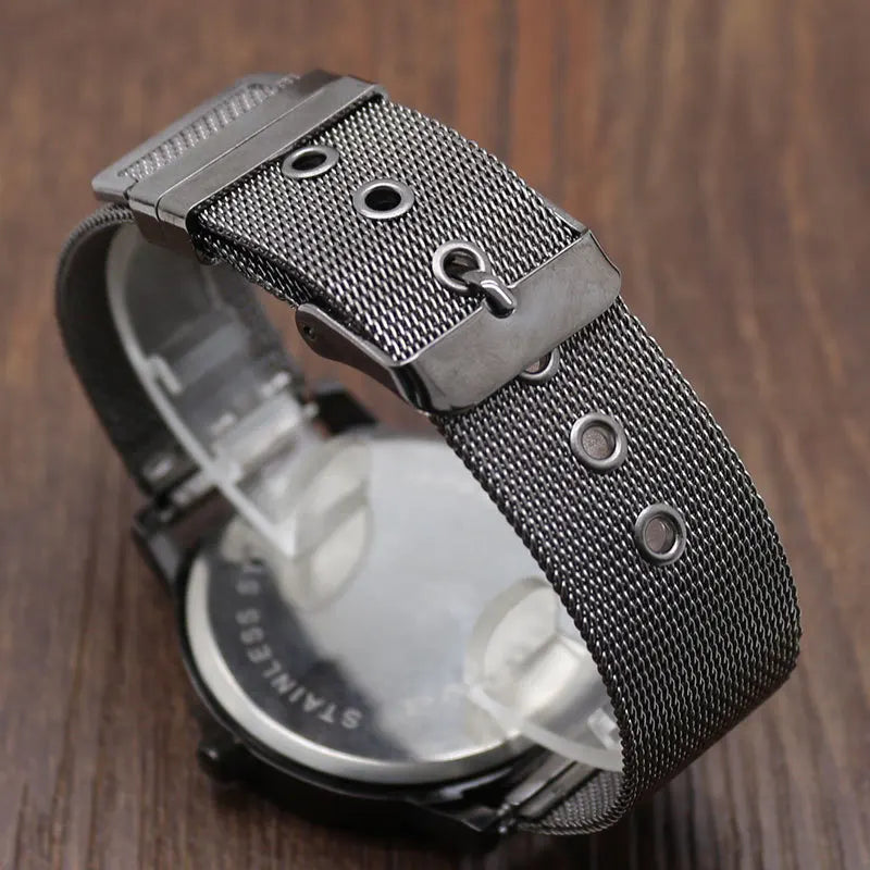 PAIDU Fashion Brand Woman Man Unisex Quartz Dress WristWatch Simple Designer Net Mesh Sports Watches Band Gift Relogio Masculino