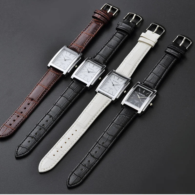WoMaGe Women's Watches Top Brand Luxury Ladies Watch Women Watches Leather Strap Women's Rectangle Watch Clock Reloj Mujer