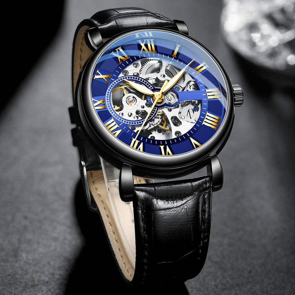 CHENXI New Men's Watch Top Brand Luxury Waterproof Automatic Mechanical Wrist Watch for Men Business Skeleton Tourbillon Watches