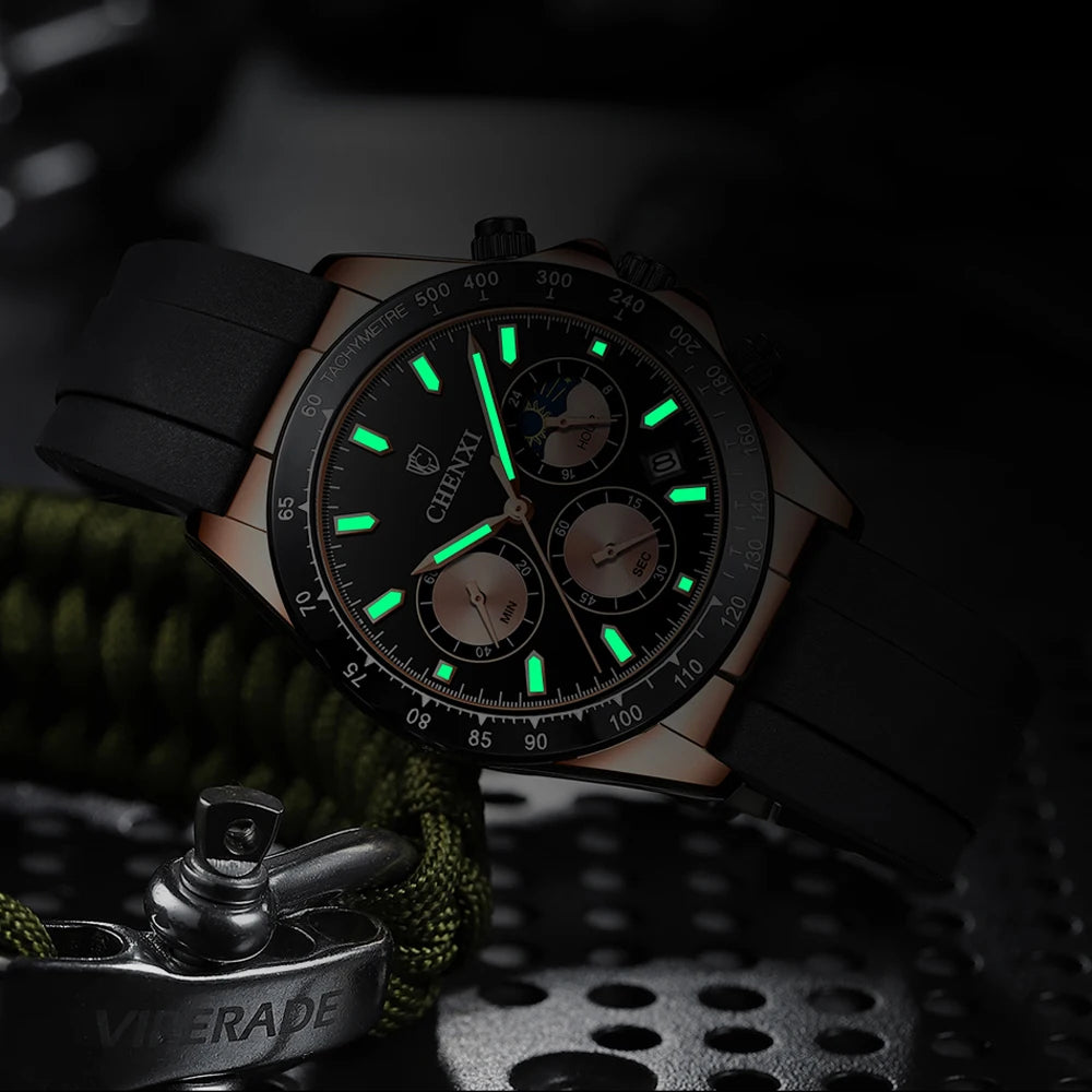 CHENXI Luxury Brand Mens Watches Waterproof Sport Quartz Watch for Men Clock Luminous Military Wrist Watch Relogio Masculino