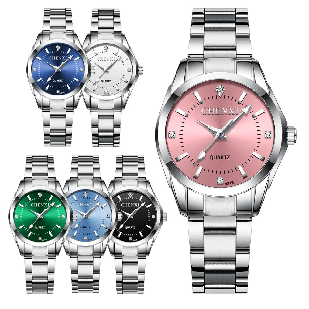 CHENXI Lady Rhinestone Fashion Watch Women Quartz Watch Women's Wrist watches Female Dress Clock xfcs relogio feminino