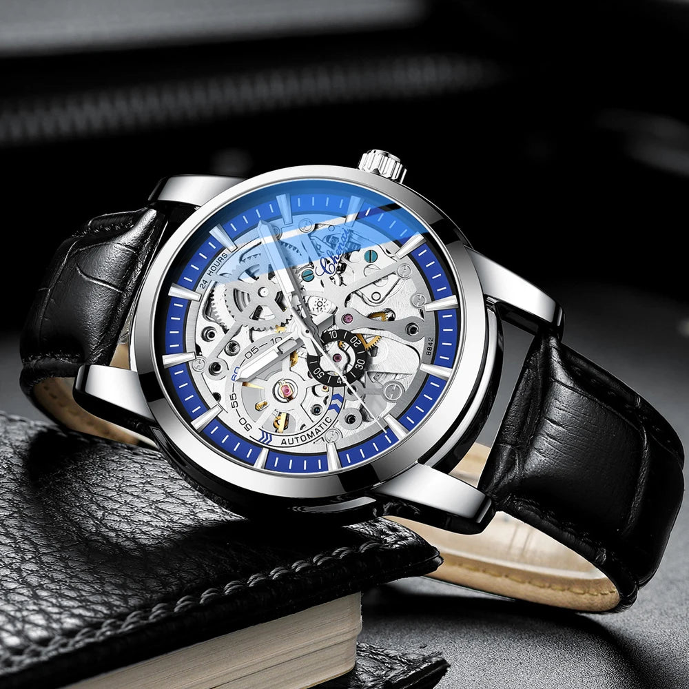 CHENXI Men Watches Top Brand Luxury Automatic Mechanical Watch Waterproof Business Leather Male Clock Tourbillon Wristwatch