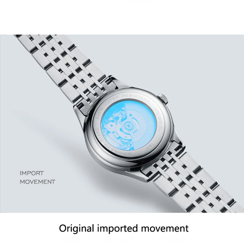 CARNIVAL Brand High-end IW Series Luxury MIYOTA Mechanical Watch for Women Stainless Steel Sapphire Mirror Automatic Watches