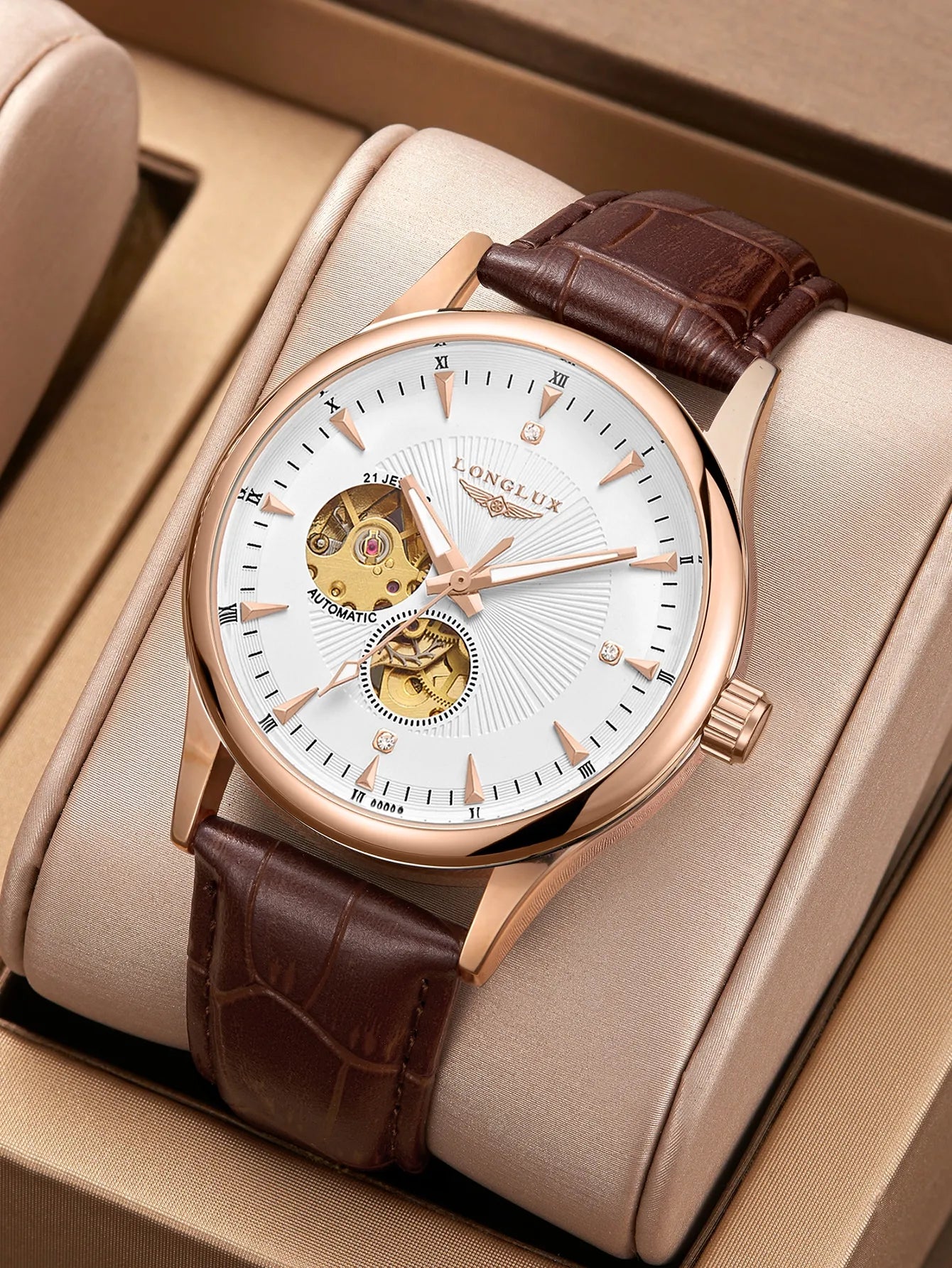 automatic mechanical watch gold watch skeleton watch men men watches 2024 elegant watch fashion men gift free shipping items!