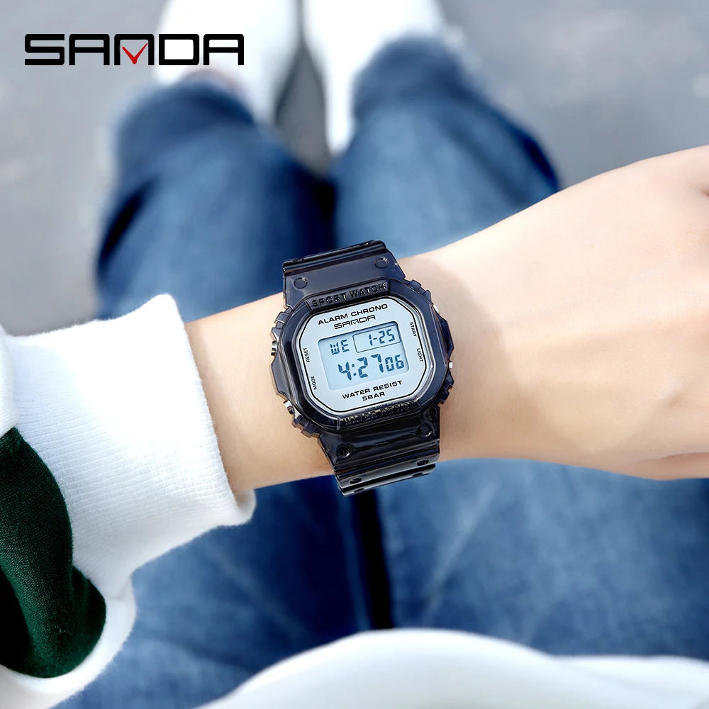 Sanda Fashion Men Women's Watches Outdoor Waterproof Led Digital Watch For Female Clock Ladies Sport Wristwatch Relogio Feminino