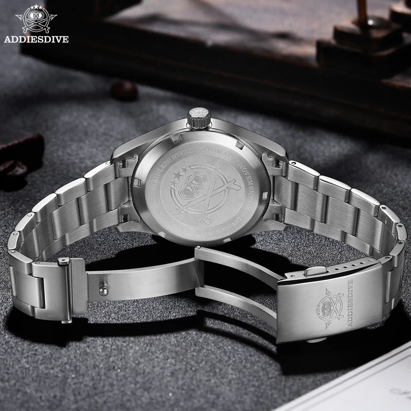 ADDIESDIVE NEW NH35 Sapphire Stainless Steel Automatic Watch 20Bar Dive Men's Mechanical Watches BGW9 Luminous AD2048 Wristwatch