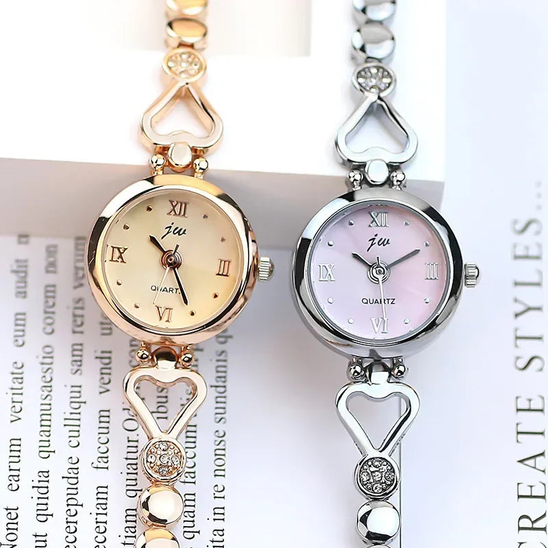 Women's Fashion Quartz Small Watches Love Heart Simple Female's Bracelet Watch Ladies Wristwatch Clock Relojes Para Mujer Montre