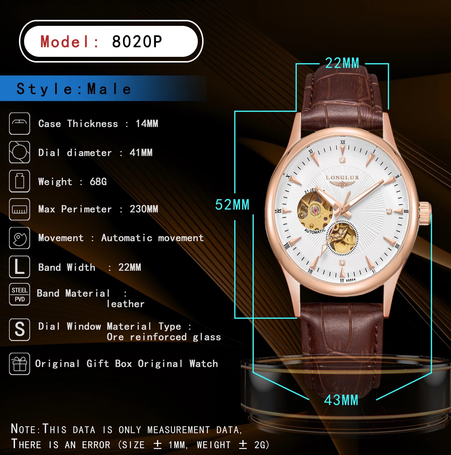 automatic mechanical watch gold watch skeleton watch men men watches 2024 elegant watch fashion men gift free shipping items!